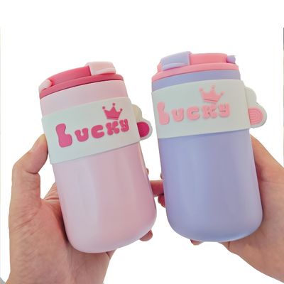 420 ml Tubler de água de aço inoxidável frasco de vácuo de parede dupla isolado garrafa de viagem xícara de café com tampa de alça