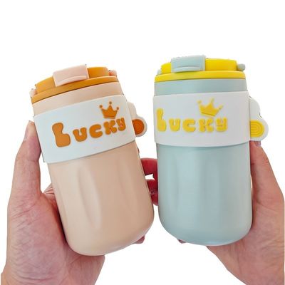 420 ml Tubler de água de aço inoxidável frasco de vácuo de parede dupla isolado garrafa de viagem xícara de café com tampa de alça