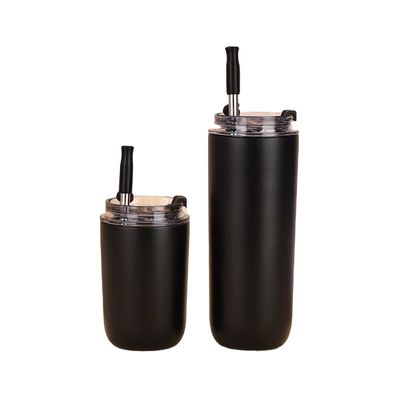 MUGS 10oz/16oz Dupla parede lindo pequeno para a escola com tampa de palha Copo de aço inoxidável crianças tumbler