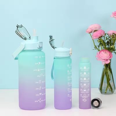 Equipado com revestimento anticorrosivo 3pcs garrafa de água de plástico para estilo de vida ativo