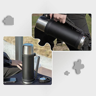 Botelha de água com isolamento a vácuo de aço inoxidável 304 1200 ml Capacidade para atividades ao ar livre