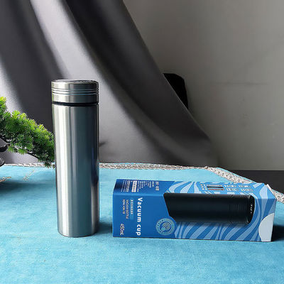 Garrafa de água isolada não tóxica com fonte de alimentação LED e material do corpo de aço inoxidável