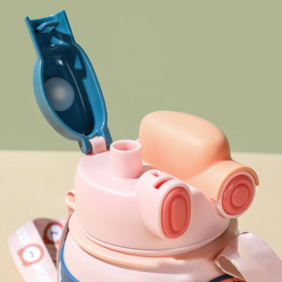 Produção Copo infantil Termos portátil 850ml garrafa de água de aço inoxidável com palha