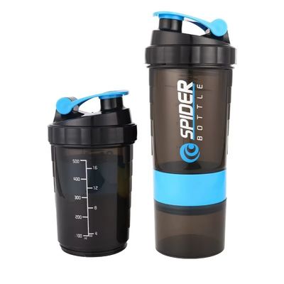 BPA livre Protein Gym Plástico Especiarias Água Vazia Glitter Shaker Garrafa Copo com Mixer