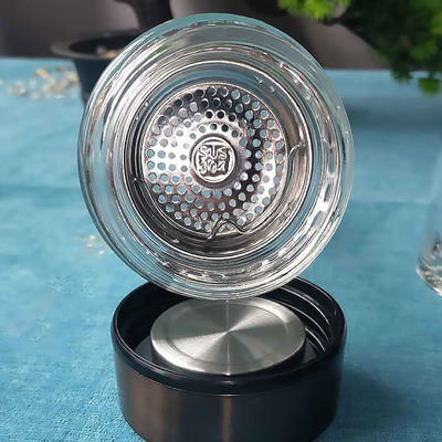Garrafa de água de vidro de parede dupla com alto teor de borosilicato e ecológica para água fervente