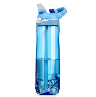 Colorido batedor esportivo com palha simples e popular 25oz garrafa de água de plástico Tritan