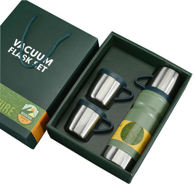 Vacuum Drinkware 3 em 1 Mugs Cups Flasks Thermoses Ferro inoxidável garrafa de água térmica
