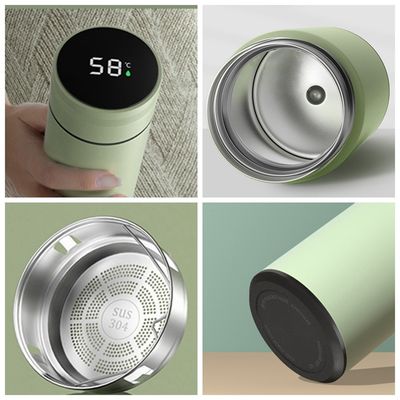 Frascos de vácuo termozes logotipo personalizado LED termo frasco com tela sensível ao toque digital