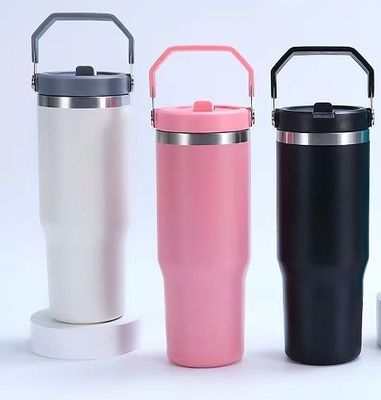 30oz 304 Thermos de aço inoxidável frasco de vácuo colorido logotipo personalizado viagem caneca de café garrafa reutilizável
