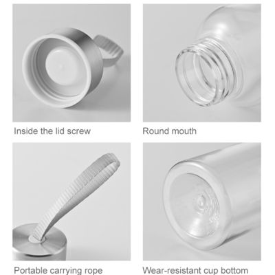 Estilo de design minimalista 300ml 400ml 500ml garrafa de plástico para esportes ao ar livre e viagens