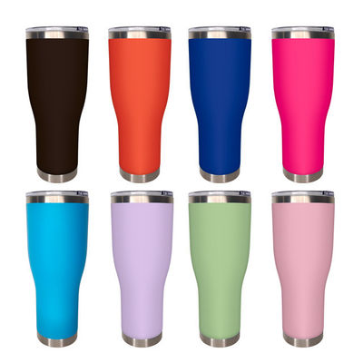 40oz Tumbler revestido em pó de aço inoxidável de vácuo isolado para bebidas quentes e frias