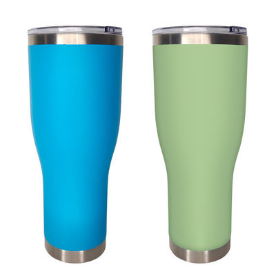 40oz Tumbler revestido em pó de aço inoxidável de vácuo isolado para bebidas quentes e frias