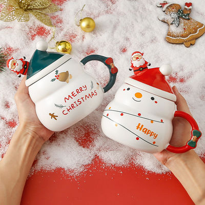 Criativa de Natal xícaras de café 480ml Capacidade sublimação Impressão Santa Claus Design