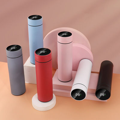 Termos customizados normais de 500 ml com display de temperatura digital inteligente e design à prova de vazamento