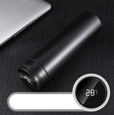 Termos customizados normais de 500 ml com display de temperatura digital inteligente e design à prova de vazamento