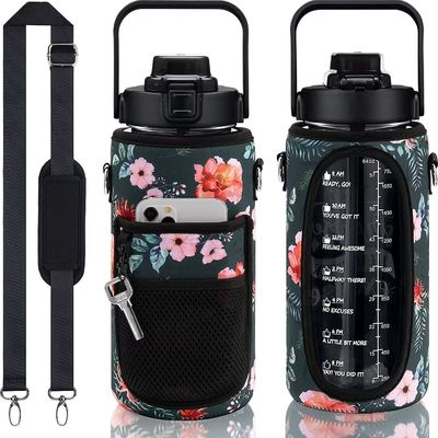 Desempenho de isolamento térmico Nenhuma garrafa de água de 2000 ml com manga e correia de neoprene