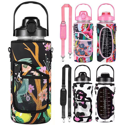 Desempenho de isolamento térmico Nenhuma garrafa de água de 2000 ml com manga e correia de neoprene