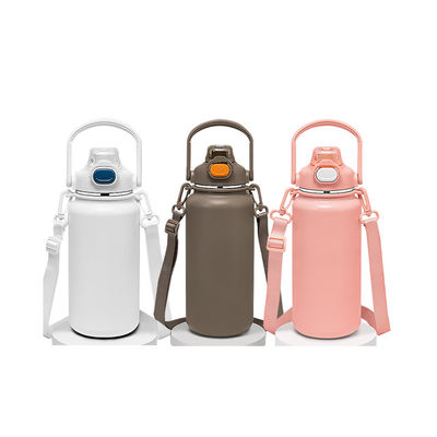 Copo de viagem ao ar livre 1600ml garrafa de água isolada-Copo de café de vácuo de aço inoxidável com alça