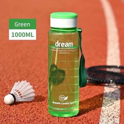 1L Flasca de fitness livre de BPA, ecológica e esportiva com capacidade de tampa