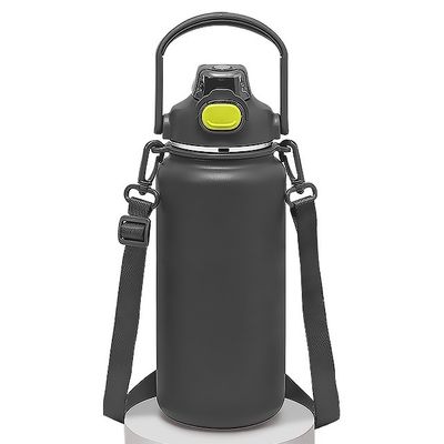 Copo de viagem ao ar livre 1600ml garrafa de água isolada-Copo de café de vácuo de aço inoxidável com alça