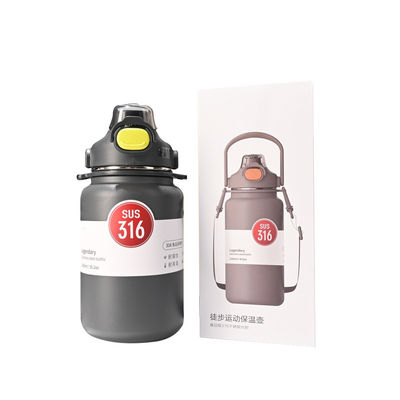Vacuo Isolado 1300ml Dupla parede garrafa de água de aço inoxidável para criança de viagem de copo