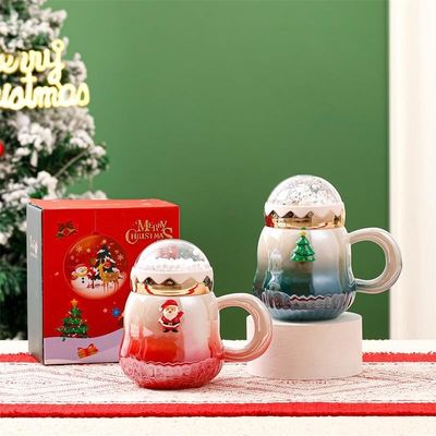 Gradient Color Ceramic Gift Boxed Mugs 2023 O mais novo design para acessórios de Natal