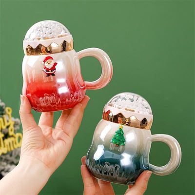 Gradient Color Ceramic Gift Boxed Mugs 2023 O mais novo design para acessórios de Natal