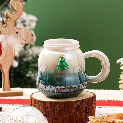 Gradient Color Ceramic Gift Boxed Mugs 2023 O mais novo design para acessórios de Natal