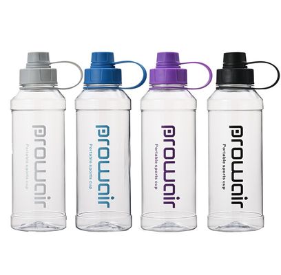 Não equipado Copo de água de plástico de 1000 ml para garrafa de bebida de boca pequena transparente
