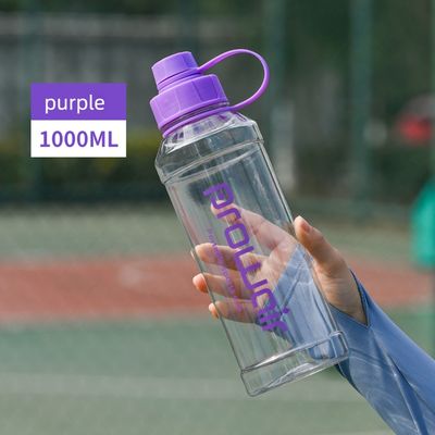 Não equipado Copo de água de plástico de 1000 ml para garrafa de bebida de boca pequena transparente