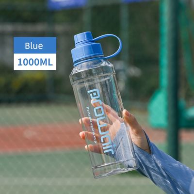 Não equipado Copo de água de plástico de 1000 ml para garrafa de bebida de boca pequena transparente