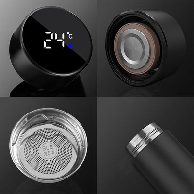 Normal Inteligente Digital Vaccum Mug Thermos Isolado 500ml Garrafa de água de aço inoxidável Cor aleatória