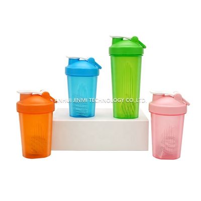 400ml/600ml Protein Fitness Gym Garrafa de água com bola de aço inoxidável e cor personalizada