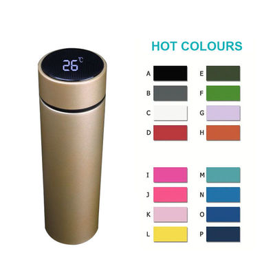 Não invertido estilo clássico 500 ml termo-vácuo frasco de termo com LED display de temperatura