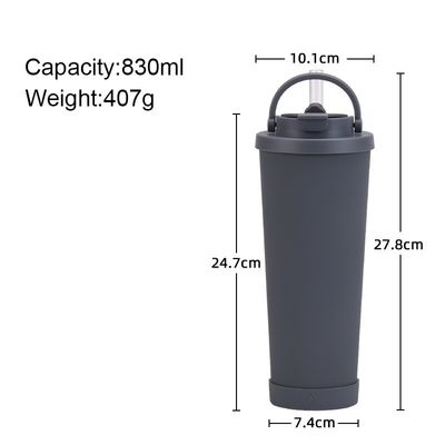 Reutilizavel de aço inoxidável caneca de café de viagem com tampa logotipo personalizado aceitável