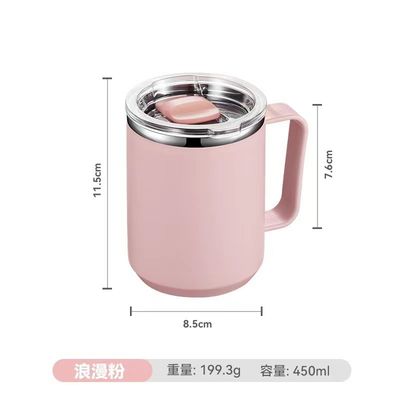 Copas de café 14oz personalizadas portáteis de parede dupla de vácuo isolado copos de aço inoxidável tumbler com tampa
