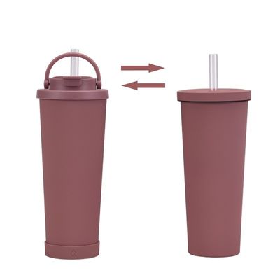 Taça de café de viagem de aço inoxidável isolado a vácuo multicolor com tampão