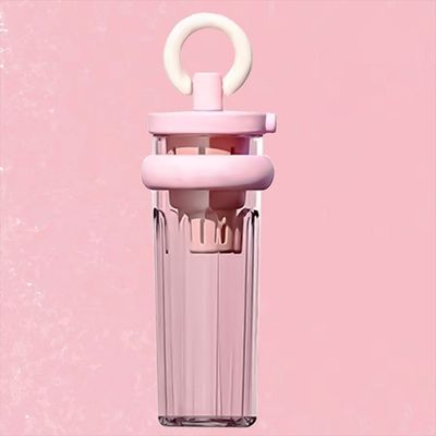 Copo de viagem com palha 700 ml Grande capacidade de isolamento térmico garrafa transparente portátil