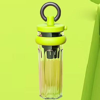 Copo de viagem com palha 700 ml Grande capacidade de isolamento térmico garrafa transparente portátil