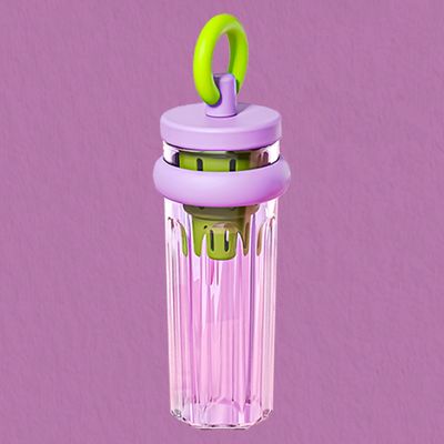 Copo de viagem com palha 700 ml Grande capacidade de isolamento térmico garrafa transparente portátil