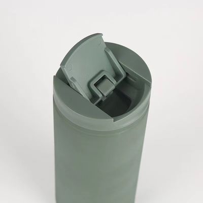 Copo de café de aço inoxidável de parede dupla com tampa de estilo esportivo