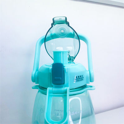 Acessórios HANDGRIP Bottle de água de plástico para desporto com tampa e palha