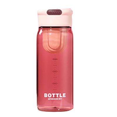 Em estoque e OEM aceita Custom Logo 650ml PP garrafa de água de plástico com separador de chá