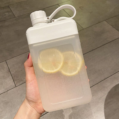 450 ml BPA livre Quadrado PP plástico portavel garrafa de suco desportivo com tampa padrão personalizado