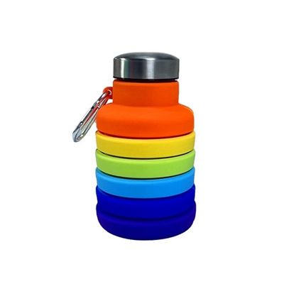 Design Contemporâneo 500ml Fota de Água de Silicona dobrável para viagens Unisex Gym Sports