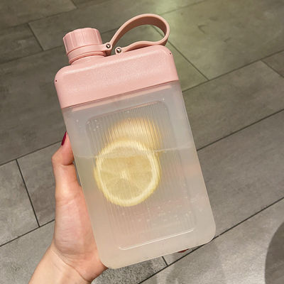 450 ml BPA livre Quadrado PP plástico portavel garrafa de suco desportivo com tampa padrão personalizado