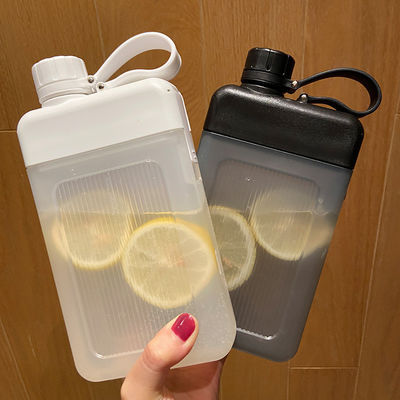 450 ml BPA livre Quadrado PP plástico portavel garrafa de suco desportivo com tampa padrão personalizado
