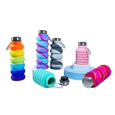 500 ml Fota de água de silicone dobrável para viagens ginásio desporto BPA livre safe cup estudante