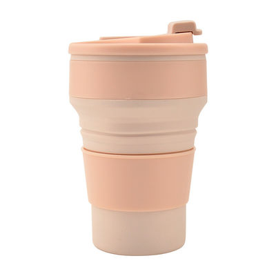 350ml/500ml Impressão personalizada Copo de silicone dobrável para garrafa de água portátil reutilizável