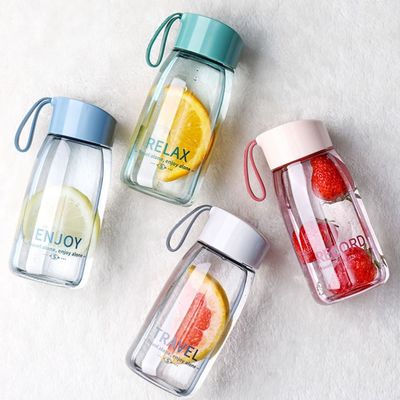 Logotipo personalizado aceitável 380ml Leite suco de chá garrafa de água potável para comercialização
